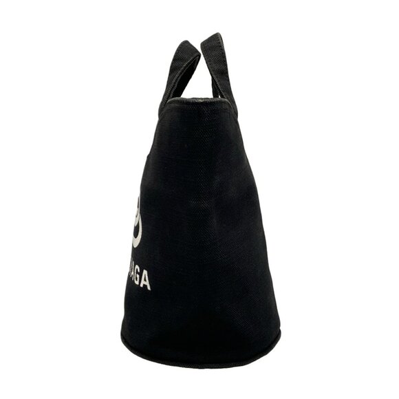 Auth BALENCIAGA WAVE XS 619979 Black Canvas Tote Bag - Picture 4 of 16